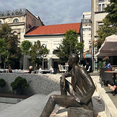 Cvetni Trg Hotel Belgrado Buitenkant foto