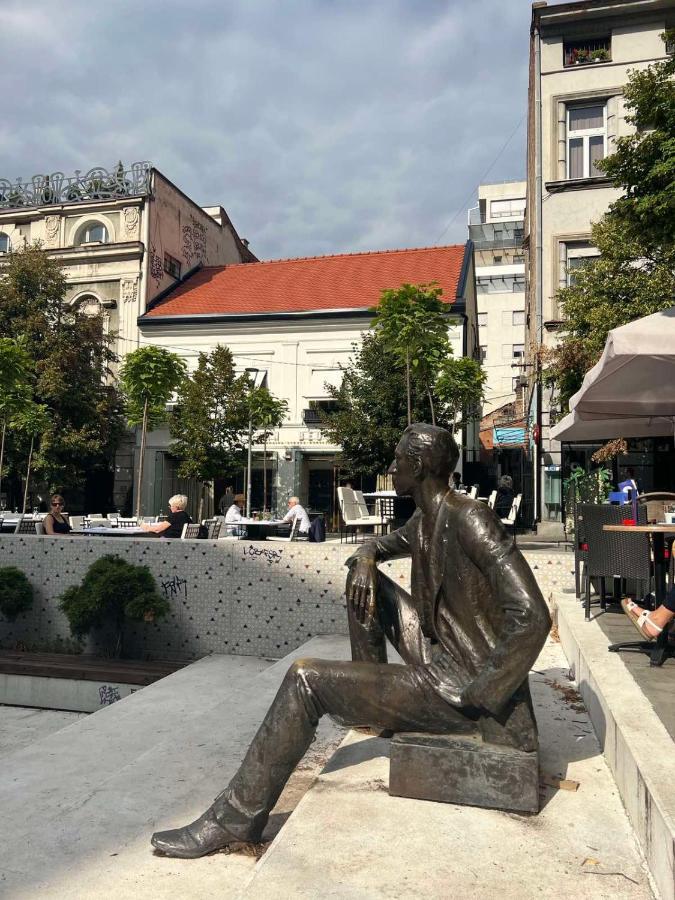 Cvetni Trg Hotel Belgrado Buitenkant foto